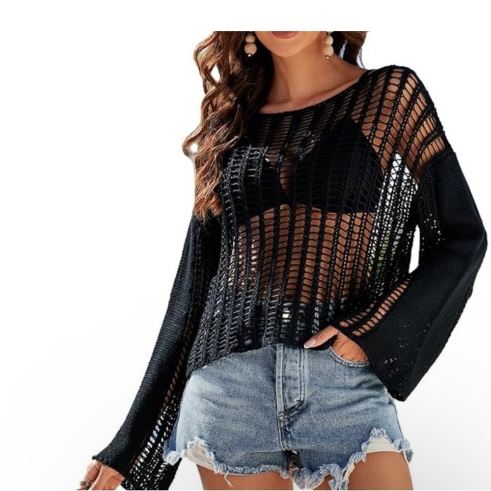 NWT crochet top/beach cover up
